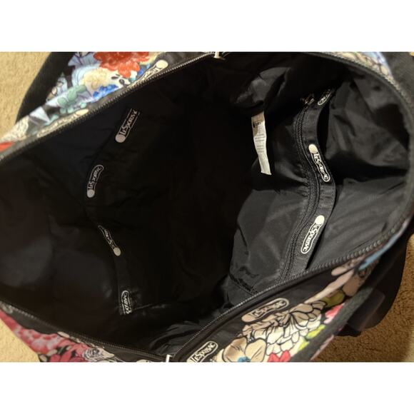 NWT LeSportsac Gabrielle Box Tote, Floral Delight Suitcase Sleeve Adj Strap - Picture 10 of 14